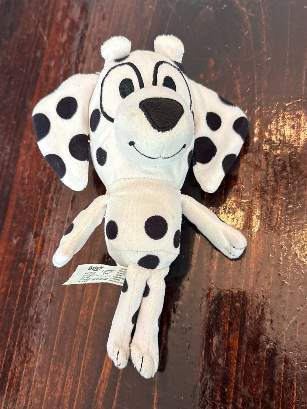 Bluey Chloe Dalmatian Plush Toy with Black Spots - Soft Cuddly Companion